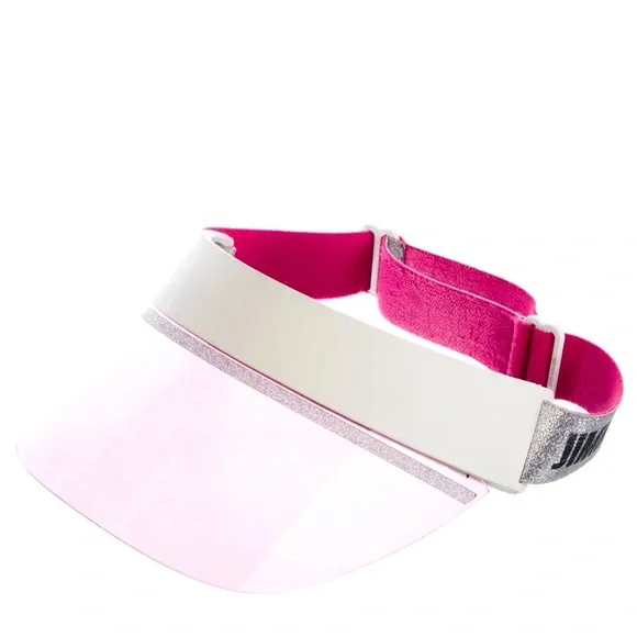 Authentic Jimmy Choo Pink Visor Calix Hat